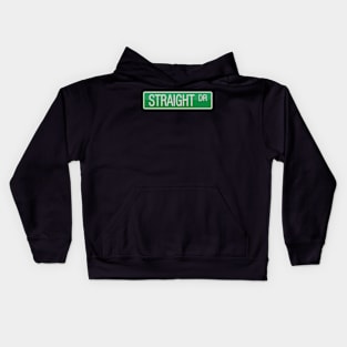 Straight Drive Street Sign T-shirt Kids Hoodie